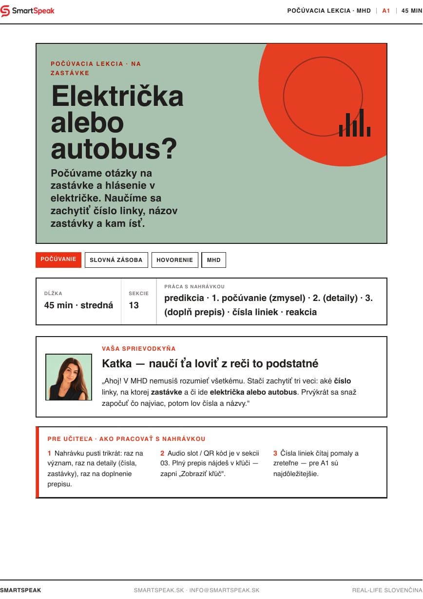 Titulný vizuál lekcie Električka alebo autobus?