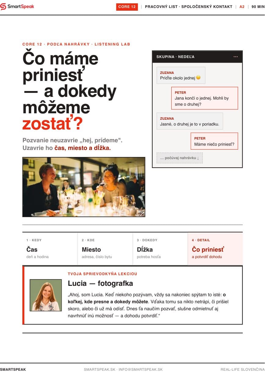 Titulný vizuál lekcie Pozvanie a návšteva