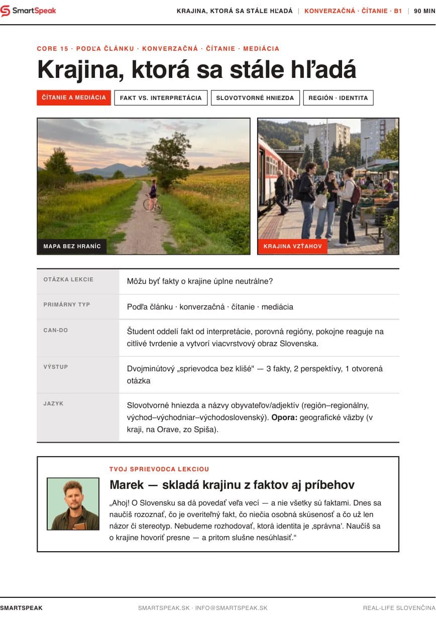 Titulný vizuál lekcie Krajina, ktorá sa stále hľadá