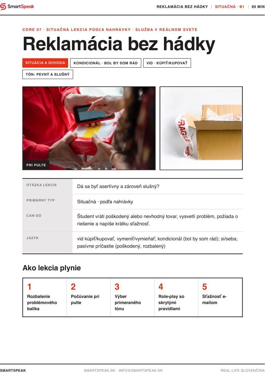 Titulný vizuál lekcie Reklamácia bez hádky