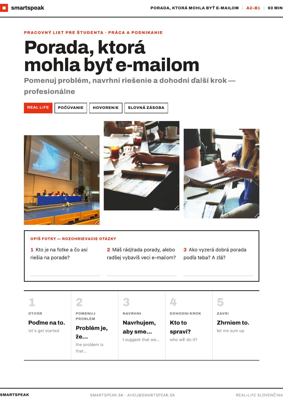 Ukážka materiálu Porada, ktorá mohla byť emailom